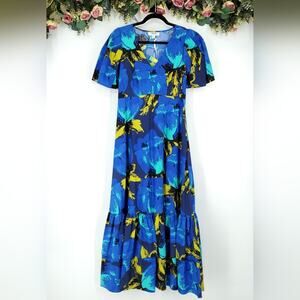 Christopher John Rogers x Target Blue Floral Maxi Dress 4